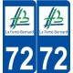 72 La Ferté-Bernard logo autocollant plaque stickers ville