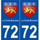 72 La Ferté-Bernard blason autocollant plaque stickers ville