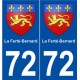 72 La Ferté-Bernard blason autocollant plaque stickers ville