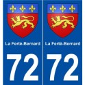 72 La Ferté-Bernard blason autocollant plaque stickers ville