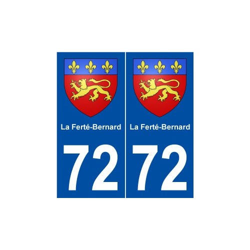 72 La Ferté-Bernard blason autocollant plaque stickers ville