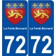 72 La Ferté-Bernard blason autocollant plaque stickers ville