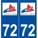 72 La Flèche logo autocollant plaque stickers ville