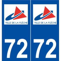 72 La Flèche logo autocollant plaque stickers ville