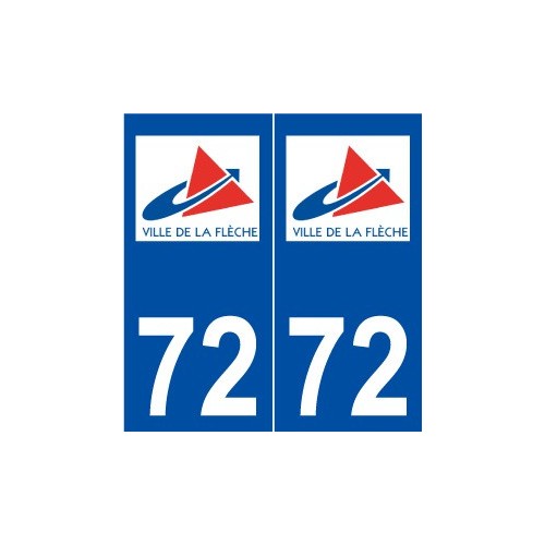72 La Flèche logo autocollant plaque stickers ville