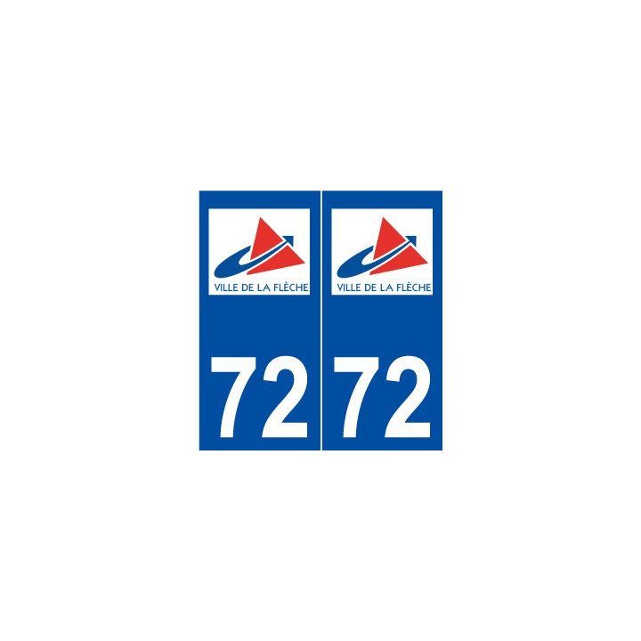 72 La Flèche logo autocollant plaque stickers ville