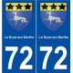 72 La Suze-sur-Sarthe blason autocollant plaque stickers ville