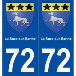 72 La Suze-sur-Sarthe blason autocollant plaque stickers ville