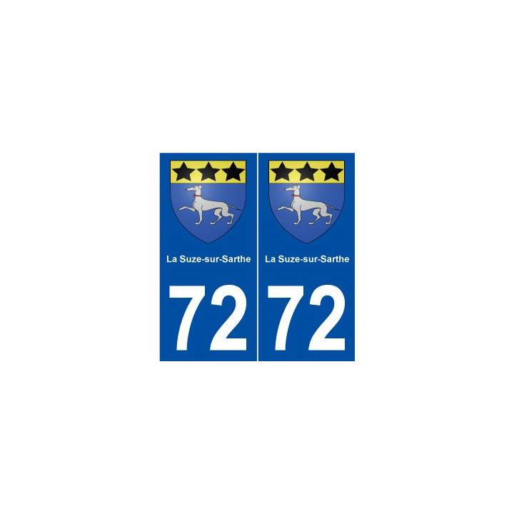 72 La Suze-sur-Sarthe blason autocollant plaque stickers ville