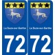 72 La Suze-sur-Sarthe blason autocollant plaque stickers ville