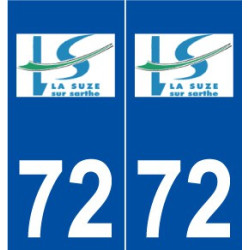 72 La Suze-sur-Sarthe logo autocollant plaque stickers ville