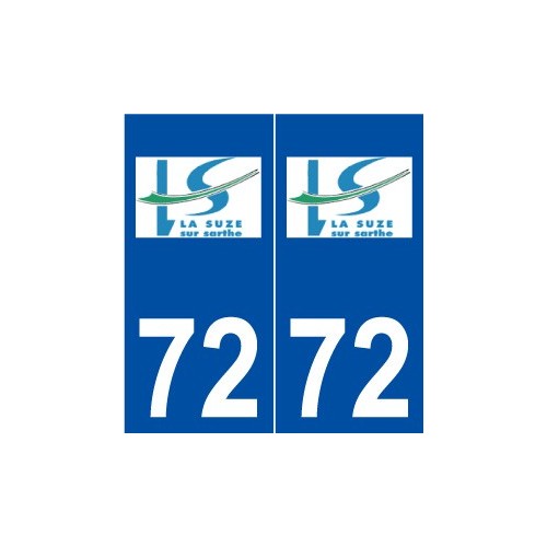 72 La Suze-sur-Sarthe logo autocollant plaque stickers ville