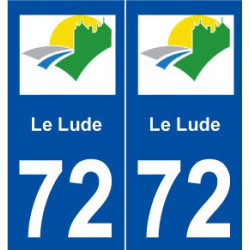 72 Le Lude logo autocollant plaque stickers ville