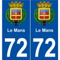 72 Le Mans blason autocollant plaque stickers ville