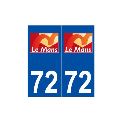 72 Le Mans logo autocollant plaque stickers ville
