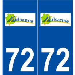 72 Mulsanne logo autocollant plaque stickers ville