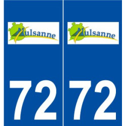 72 Mulsanne logo autocollant plaque stickers ville