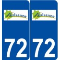 72 Mulsanne logo autocollant plaque stickers ville