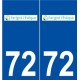 72 Parigné-l'Évêque logo autocollant plaque stickers ville