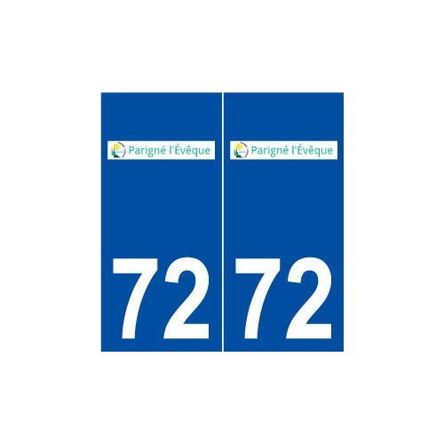 72 Parigné-l'Évêque logo autocollant plaque stickers ville