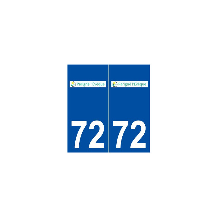 72 Parigné-l'Évêque logo autocollant plaque stickers ville