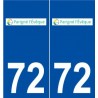 72 Parigné-l'Évêque logo autocollant plaque stickers ville