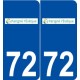 72 Parigné-l'Évêque logo autocollant plaque stickers ville