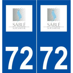 72 Sablé-sur-Sarthe logo autocollant plaque stickers ville