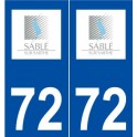 72 Sablé-sur-Sarthe logo autocollant plaque stickers ville