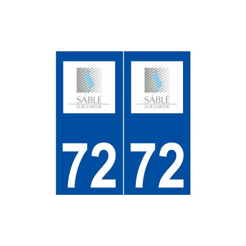 72 Sablé-sur-Sarthe logo autocollant plaque stickers ville