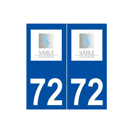 72 Sablé-sur-Sarthe logo autocollant plaque stickers ville