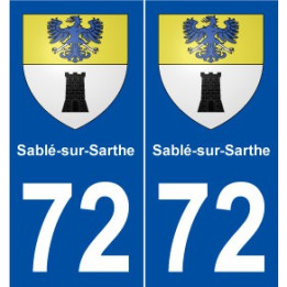 72 Sablé-sur-Sarthe blason autocollant plaque stickers ville
