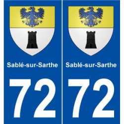 72 Sablé-sur-Sarthe blason autocollant plaque stickers ville