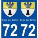 72 Sablé-sur-Sarthe blason autocollant plaque stickers ville