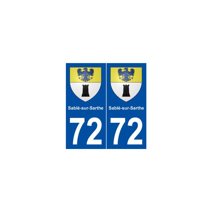 72 Sablé-sur-Sarthe blason autocollant plaque stickers ville