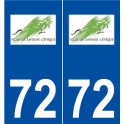 72 Savigné-l'Évêque logo autocollant plaque stickers ville