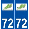 72 Savigné-l'Évêque logo autocollant plaque stickers ville