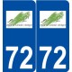 72 Savigné-l'Évêque logo autocollant plaque stickers ville
