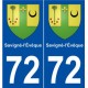 72 Savigné-l'Évêque blason autocollant plaque stickers ville
