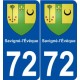 72 Savigné-l'Évêque blason autocollant plaque stickers ville