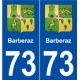 73 Barberaz blason autocollant plaque stickers ville