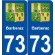 73 Barberaz blason autocollant plaque stickers ville