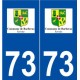 73 Barberaz logo autocollant plaque stickers ville