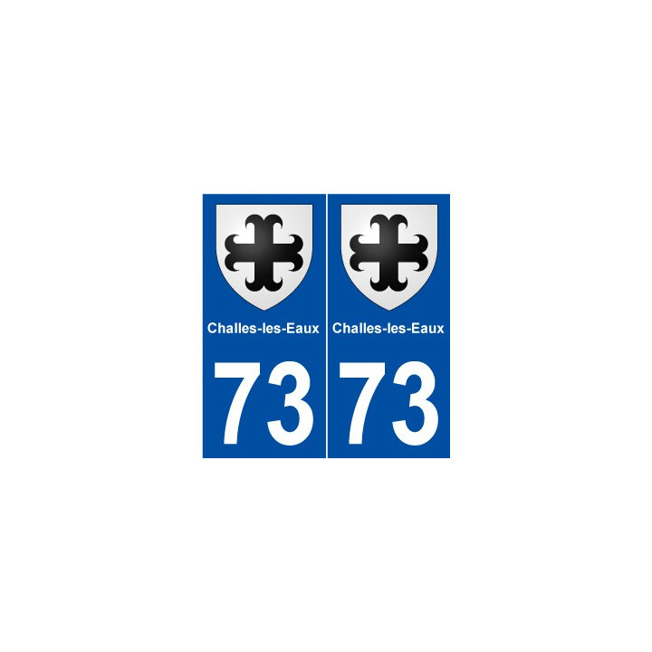 73 Challes-les-Eaux blason autocollant plaque stickers ville