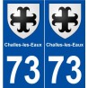 73 Challes-les-Eaux blason autocollant plaque stickers ville