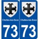73 Challes-les-Eaux blason autocollant plaque stickers ville