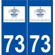 73 Challes-les-Eaux logo autocollant plaque stickers ville