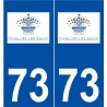 73 Challes-les-Eaux logo autocollant plaque stickers ville