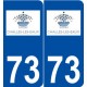 73 Challes-les-Eaux logo autocollant plaque stickers ville