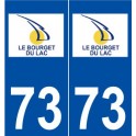 73 Le Bourget-du-Lacz logo autocollant plaque stickers ville